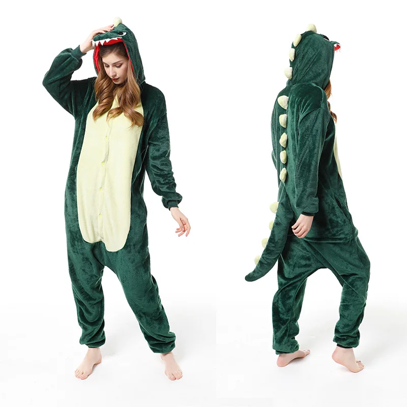 

The new winter 2020 men's Universal Flannel cartoon animal one-piece pyjamas for warm and lovely couples 10