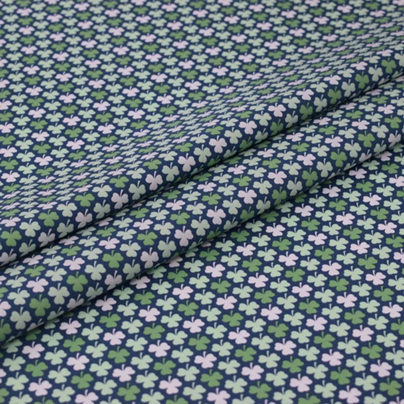 

Small Four-Leaf Clover kpop print pure cotton fabric for shirt ткань хлопок ткани tissu bazin riche getzner african telas tela