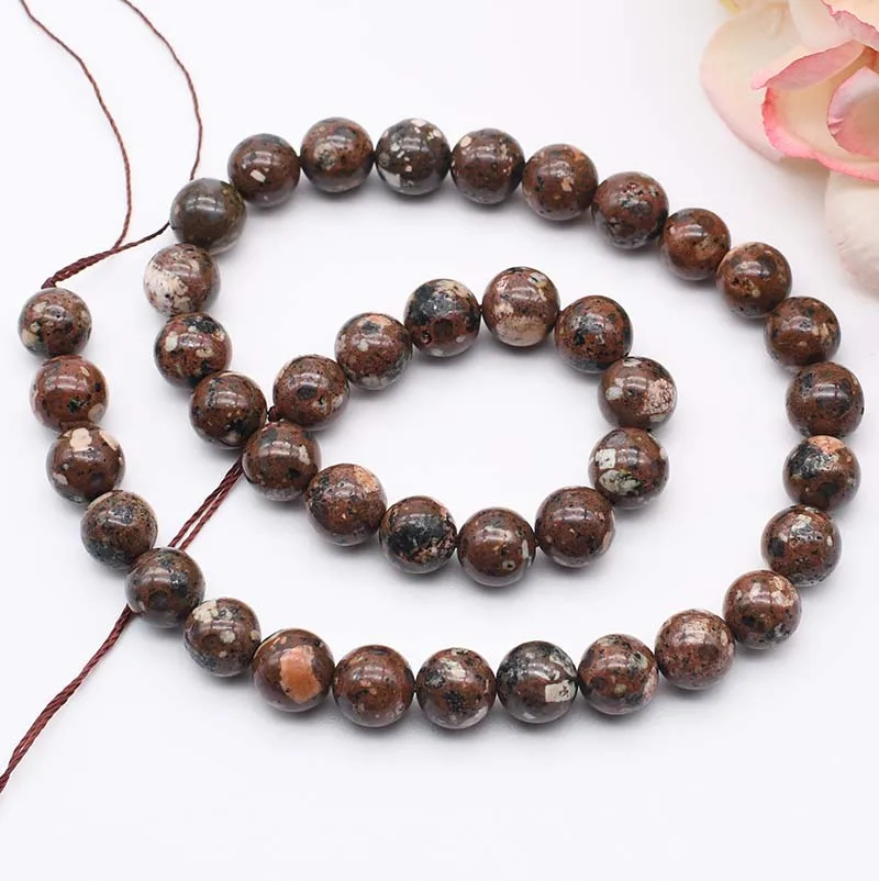 

10 mm natural serpentine flat round ball beads DIY Necklace sling Earring Jewelry production free delivery