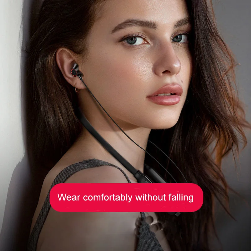 Наушники FOOVDO с шейным ремешком спортивные беспроводные Bluetooth наушники