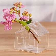 Японский простой маленький домик в форме стеклянной вазы ручной работы прозрачный гидропонный завод цветок контейнер Свадебные украшения дома
