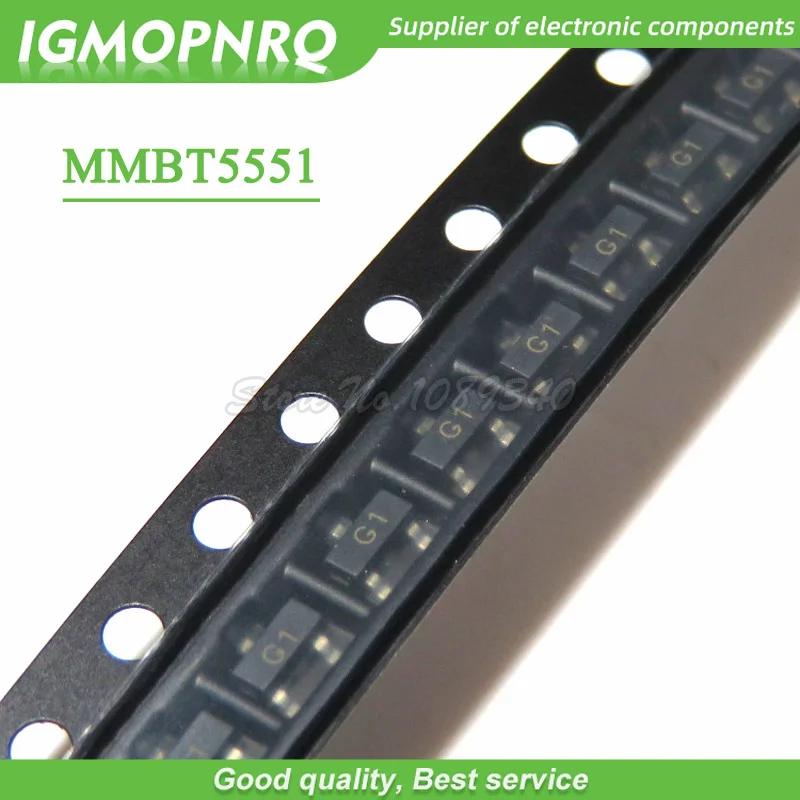100 шт. 2N5551 MMBT5551 G1 SOT23-3 биполярные транзисторы-BJT PNP транзистор общего назначения