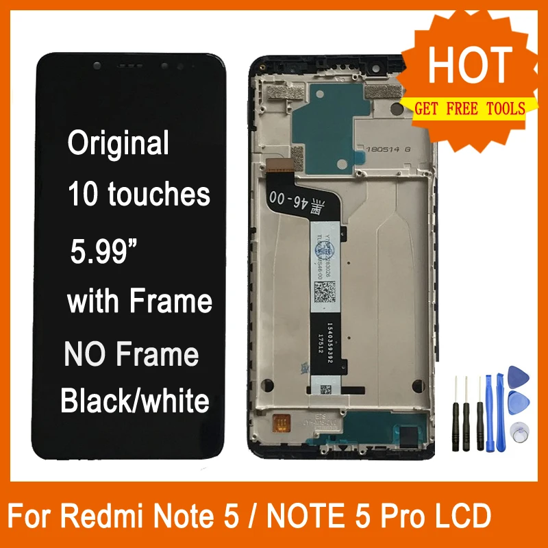 Для Xiaomi Redmi Note 5 полный ЖК-экран дисплей с рамкой 99 &quotОригинальный ЖК-дисплей 10