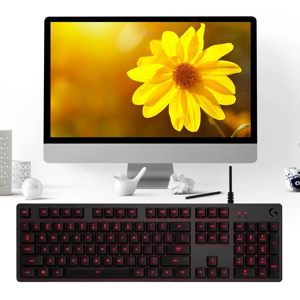 Проводная игровая клавиатура G413 Механическая алюминиевая встроенные