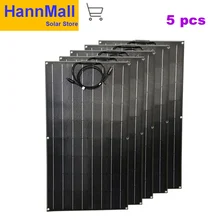 500 Вт painel Солнечная ETFE Гибкая солнечная панель солнечная батарея panneau solaire 12V24V моно ячейка для RV лодки яхты автомобиля Караван зарядное устройство