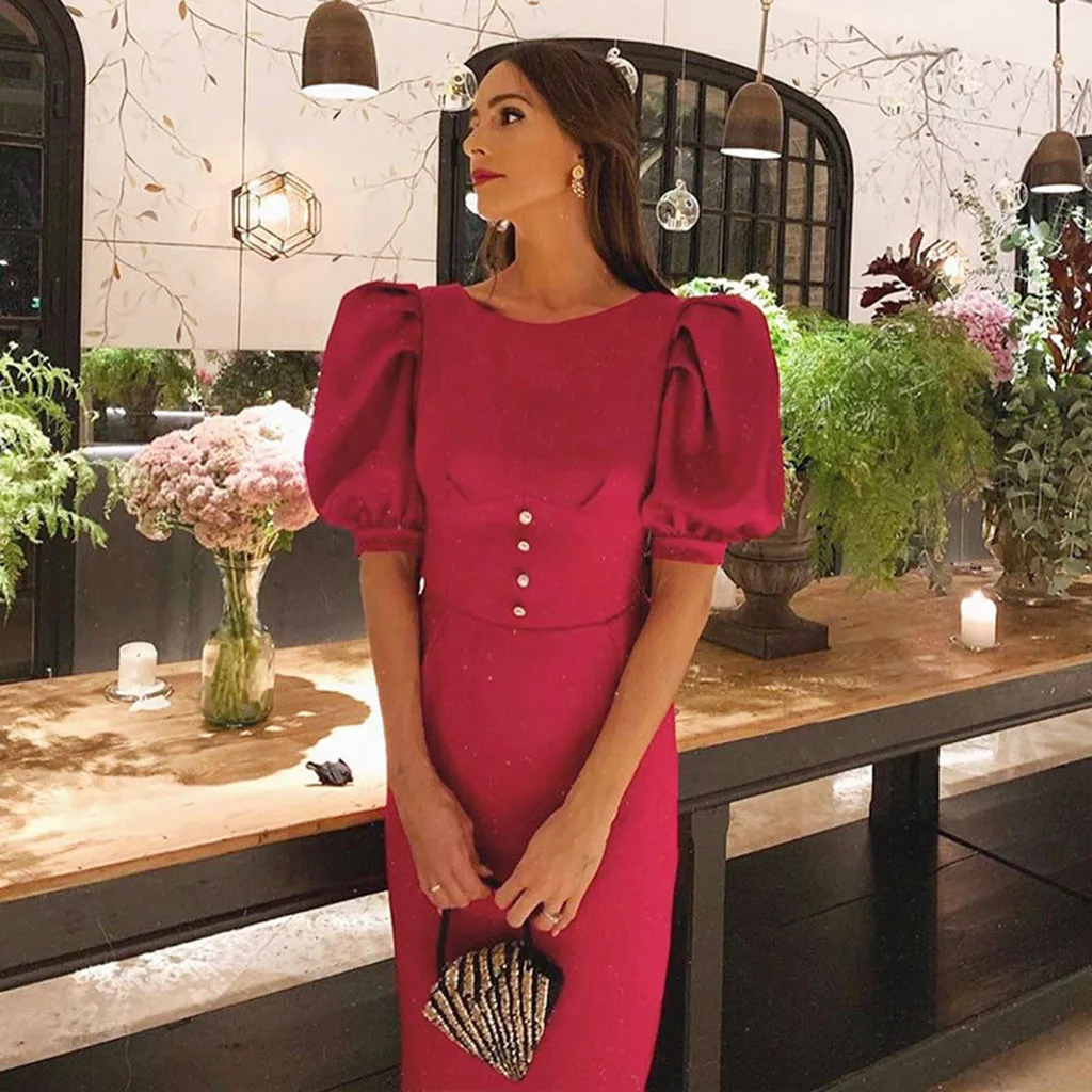 Vestidos femininos, женское сексуальное платье с круглым вырезом, с коротким рукавом, с открытой спиной, открытые повседневные платья, женские вечерние платья