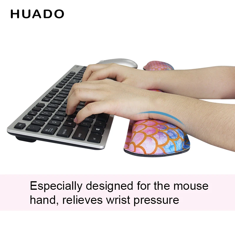 Mouse Pad Gaming Mousepad Wrist Pad Galaxy Ergonomic Keyboard Wrist Rest Desk Healthy Momery Foam Mouse Pad Support Cushion for Gaming Office Accessories