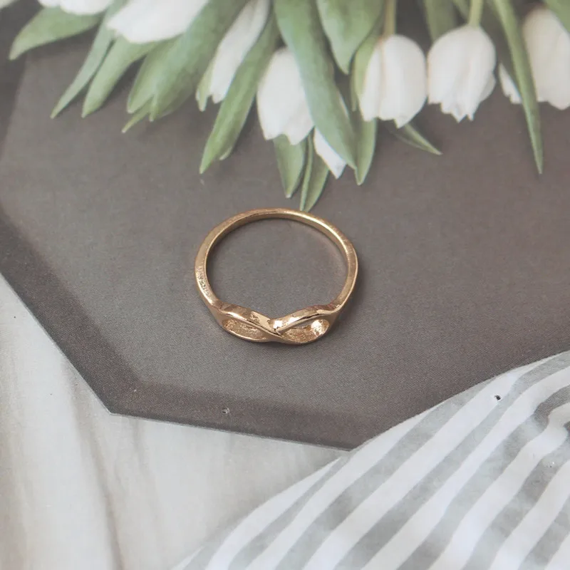 Mini Knot Rings Women 17mm Round Wedding Rings Ladies Fingers Accessories
