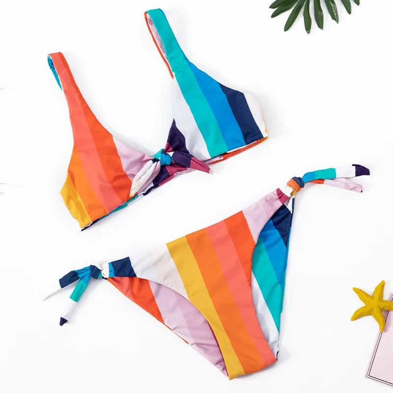 

Xinrun Profit 2020 New Style Bathing Suit Bikini Europe And America-Style Digital Printing WOMEN'S Fission Swimsuit