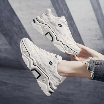 

New Air Mesh Chunky Sneakers Women Shoes Woman Loafers Solid Color Vulcanized Shoes Plus Size Platform Casual Shoes Female Flats