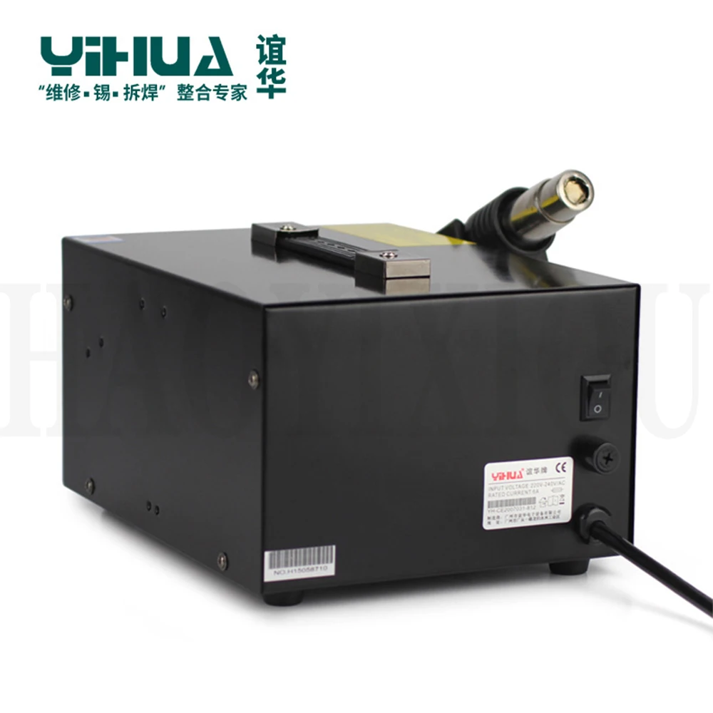 YIHUA 852D+ 2 в 1 насос типа 700 Вт фена Цифровой паяльник паяльная станция SMD постоянная температура паяльная станция