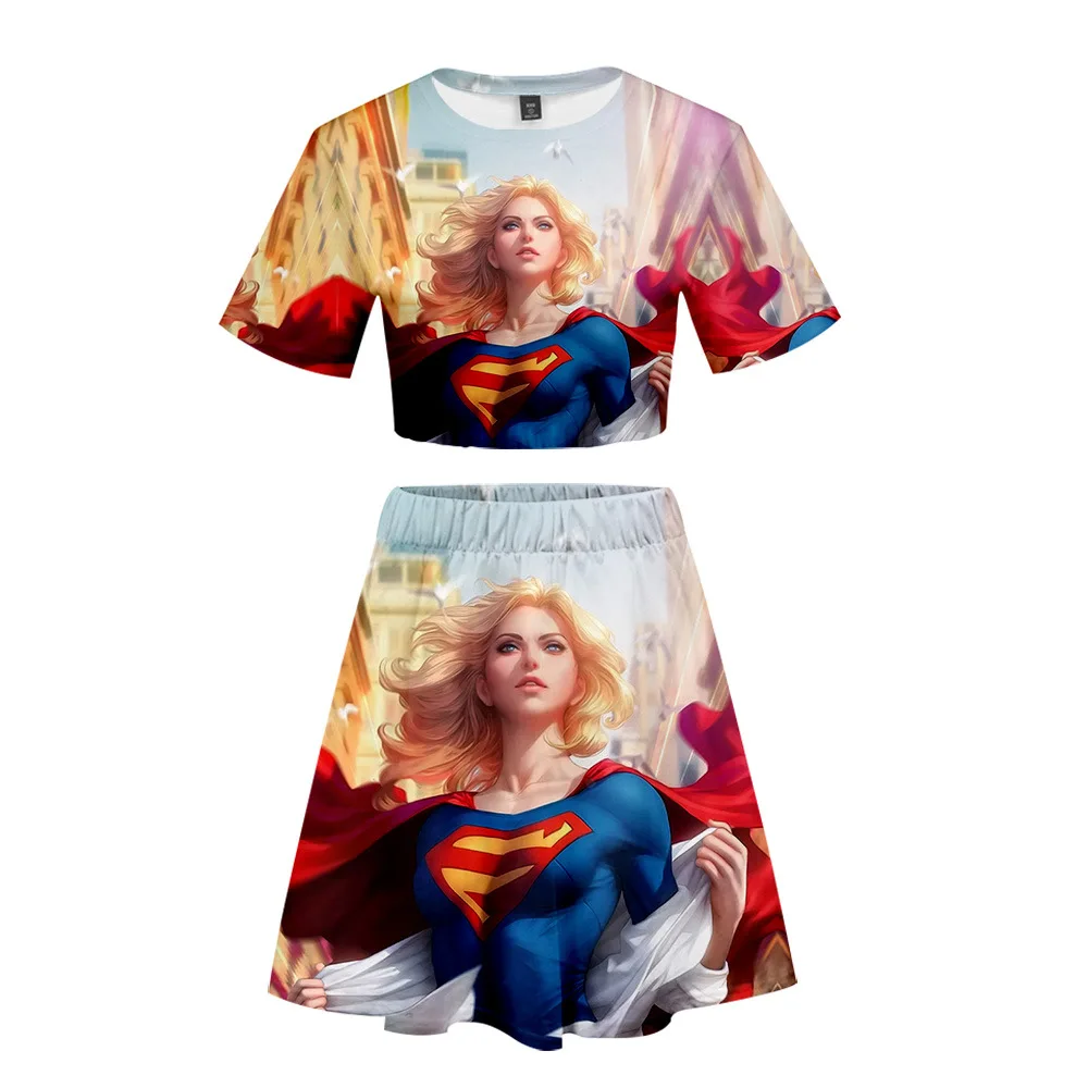 Горячая Распродажа Kara Danvers Carla Danvers Суперженщина супер девушки повседневная короткая юбка комплект