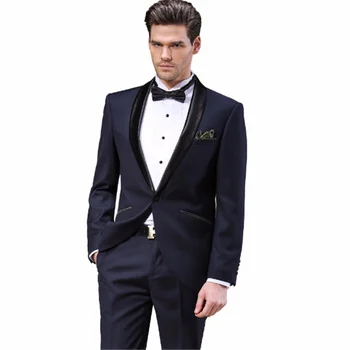 

New Men’s Suit Smolking Noivo Terno Slim Fit Easculino Evening Suits For Men Groom Bespoke Double Collar Tuxedos (Jacket+Pants)