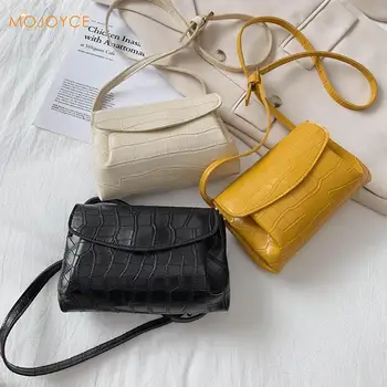 

Fashion Alligator Pattern Women Messenger Handbag Solid Color Lady Portable PU Leather Travel Daily Shoulder Crossbody Bags