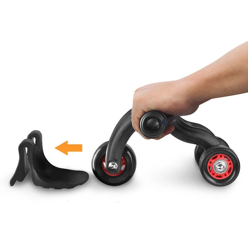 3-Wheel Fitness Ab Roller Workout System, Abdominal Abs Gym Exerciser