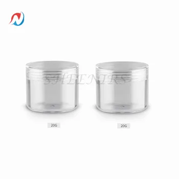 

40pcs 20g Empty Clear Plastic Pot Jars with Lids Round Cosmetic Sample Containers Mini Travel Jars for Storage of Creams Lips