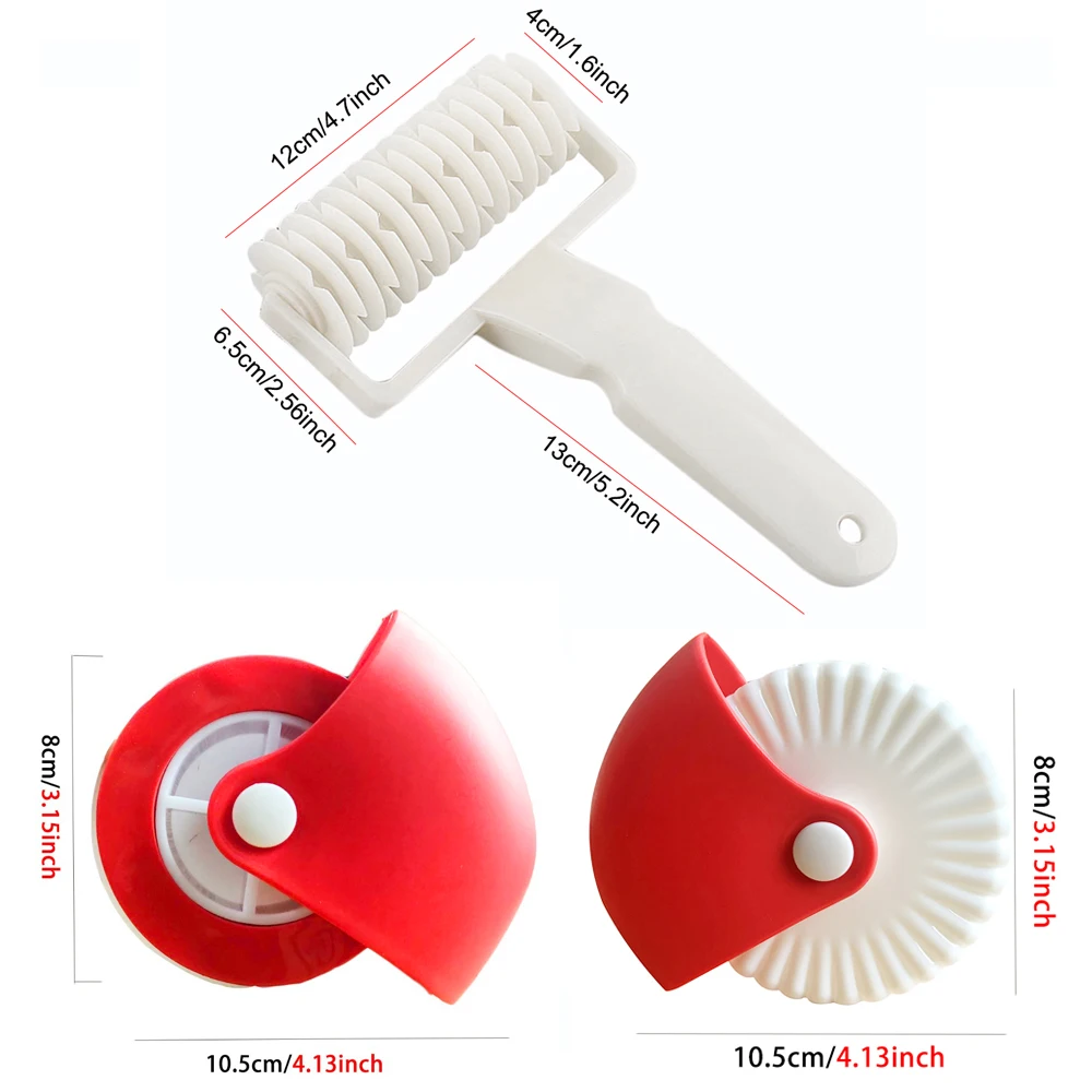 Plastic Dough Lattice Roller Cutter Pull Net Wheel Knife DIYPizza Pastry Pie Craft Making Tool Baking Accessories Kitchen baking tool dough cutter baking accessories