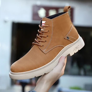 

2020 Hot Casual Boot for Mens Genuine Leather Ankle Boots For Men Comfortable Work Boots For Mens Brand Fashion Casual Shoes Men