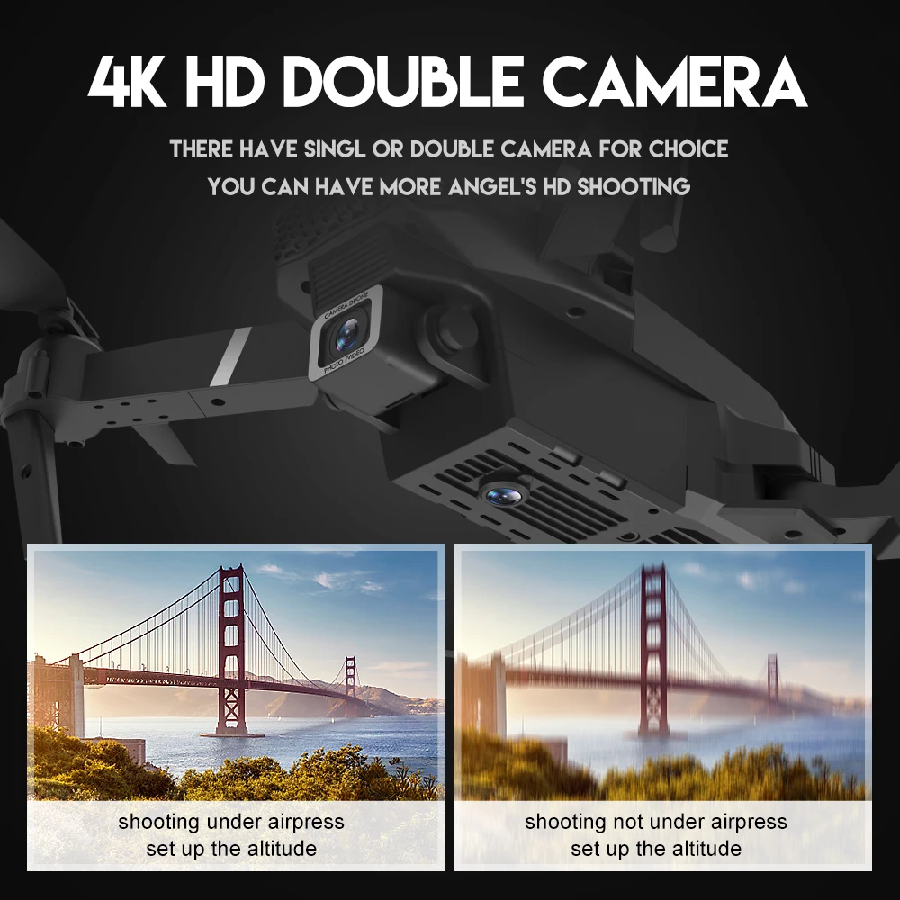 US $32.99 LSRC E525 Quad Copter RC Drones HD 4K 1080P Camera WiFi FPV Height Keeping Remote Control Foldable Quadcopter Drone Toys Gift