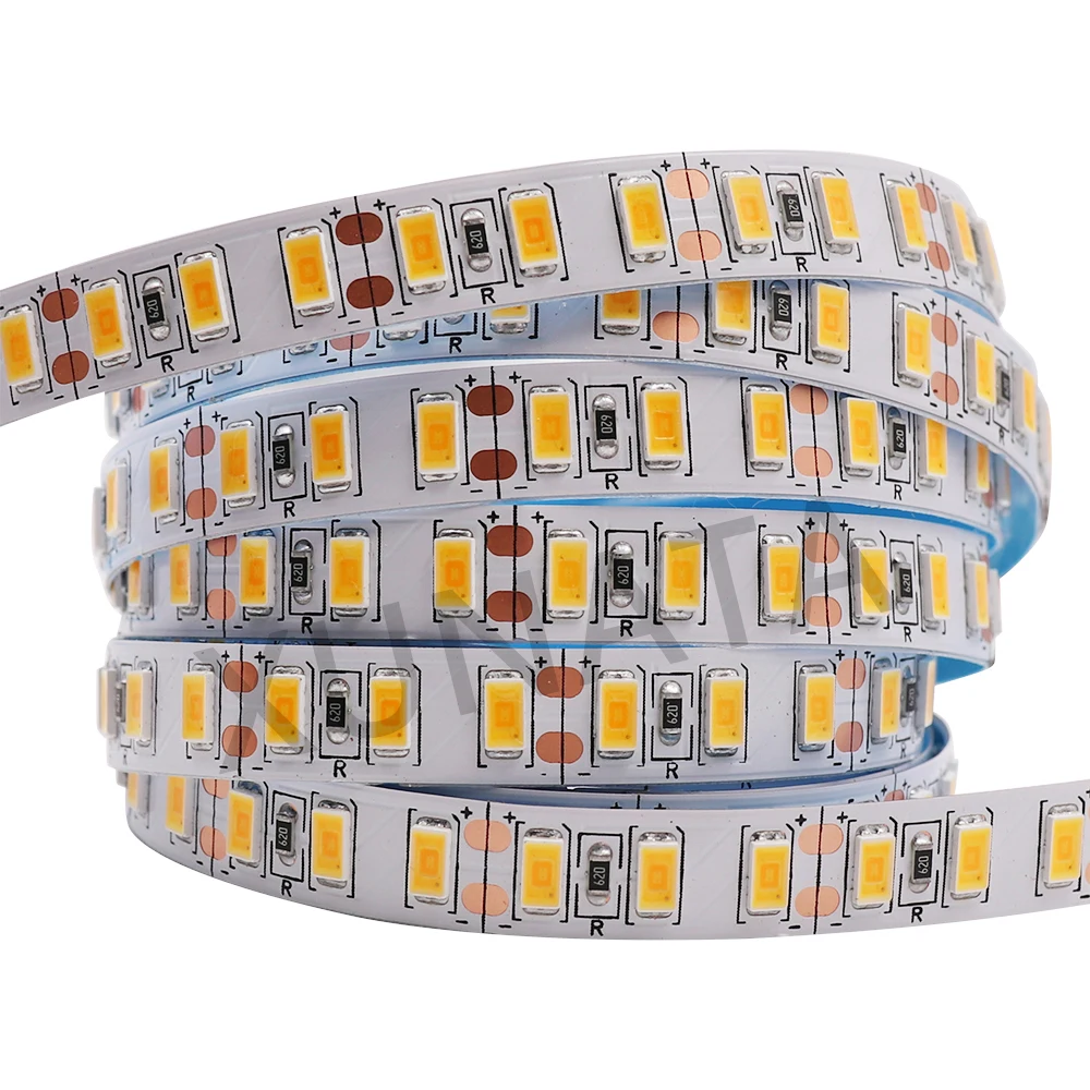 5m AC/DC 12V Светодиодные ленты SMD 2835 5054 5630 5050 Водонепроницаемый светодиодный светильник полосы 600 светодиодный 1200 светодиодный гибкий светодиодный лента светильник белый/теплый белый