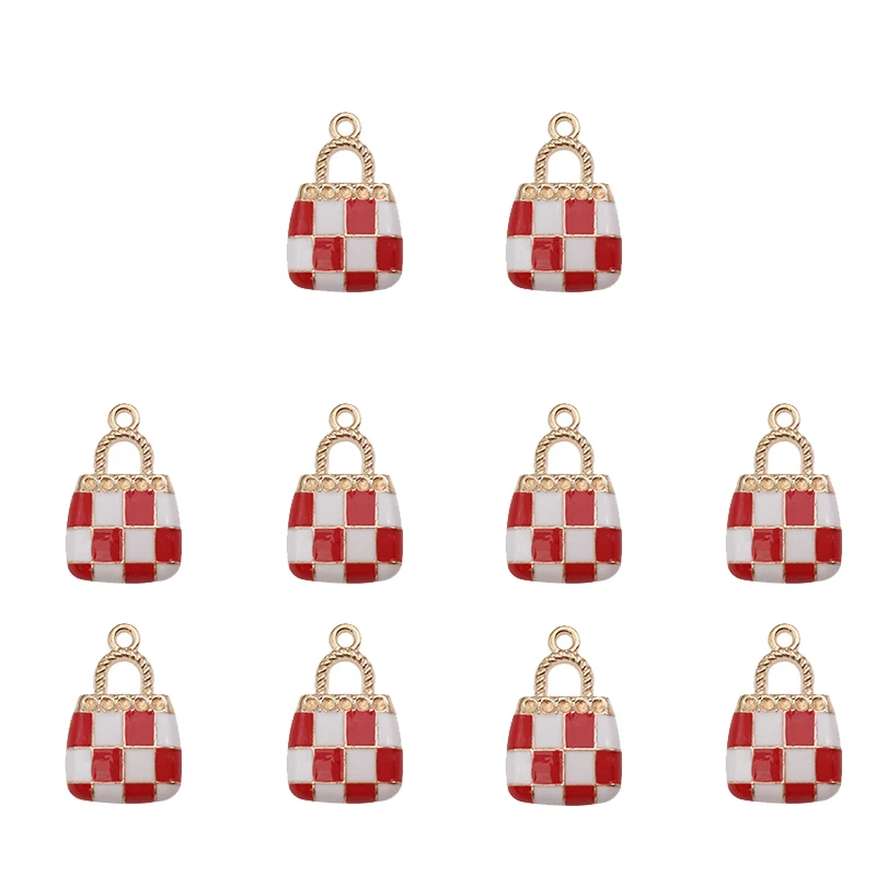 Peixin 10 stücke Charme Emaille Farbe Handtasche Zubehör Handgemachten Schmuck Erkenntnisse für DIY Ohrringe Armband Schmuck Machen Lieferungen – Detail 4