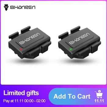 

SHANREN Speed Cadence Sensor Bluetooth ANT+ Wireless Bike Sensor Bicycle Sensor Compatible with Zwift