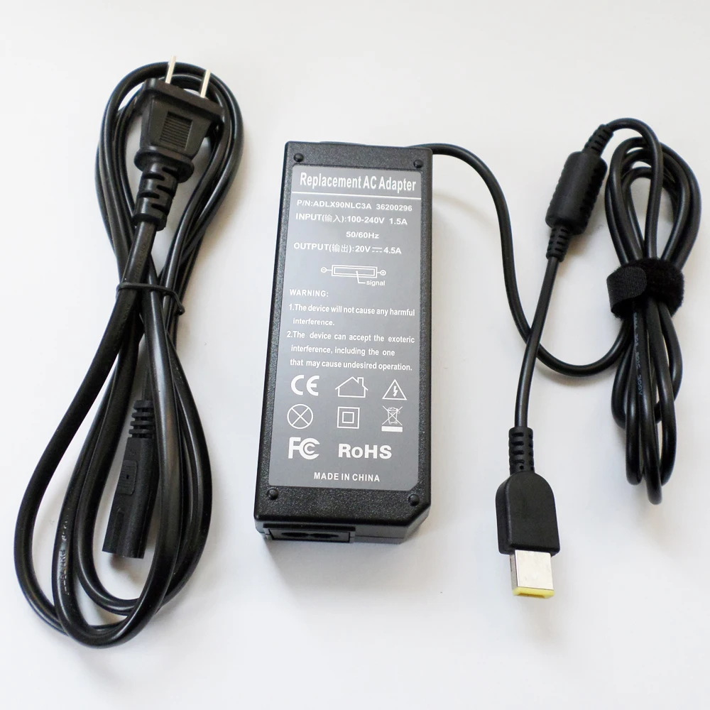 Adaptador de Alimentação Carregador de Bateria para Lenovo Novo Cabo Adlx90nlc3a Pa-1900-72 0b46996 0b46997 45n0240 45n0242 20v 4.5a 90w ac - Imagem 2