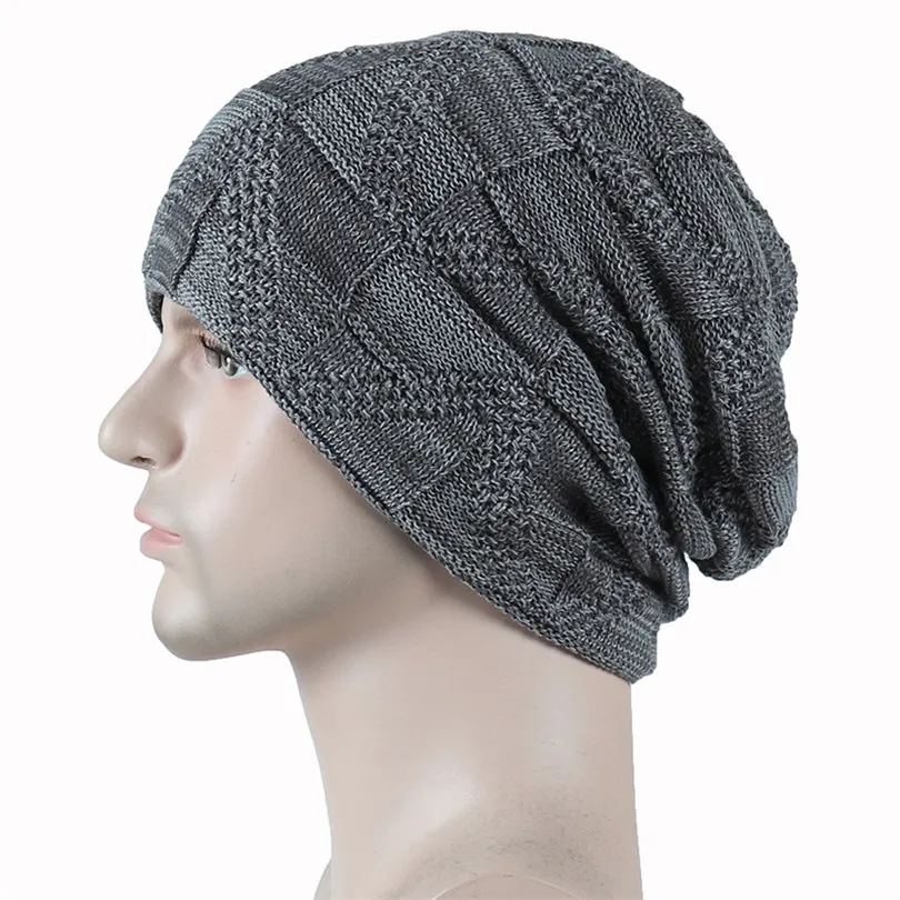 Модные зимние вязаные шапки Skullies, вязаные шапочки шерстяные, сохраняющие тепло, мужские шапки, одноцветные, плотные шапочки, головные уборы, аксессуары