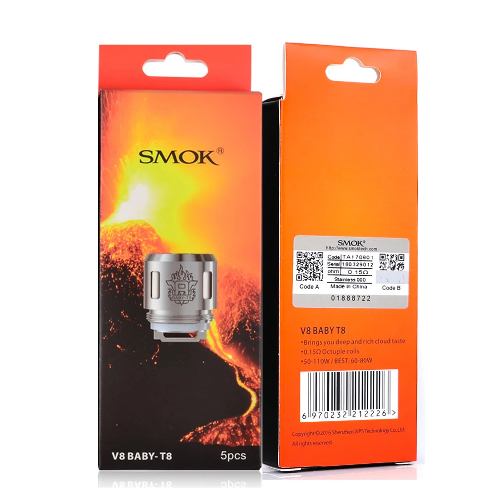 SMOK TFV8 детский M2 Q2 T8 X4 RBA катушка головка для V8 детский бак большой детский распылитель испаритель сопротивление испаритель нагреватель ядро