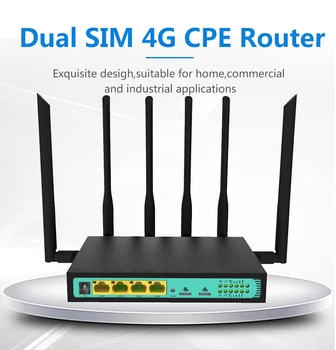 

High power 3g4g lte dual sim router CPE FDD TDD LTE WCDMA GSM Global Unlock External 6*6dbi Antennas supports load balancing