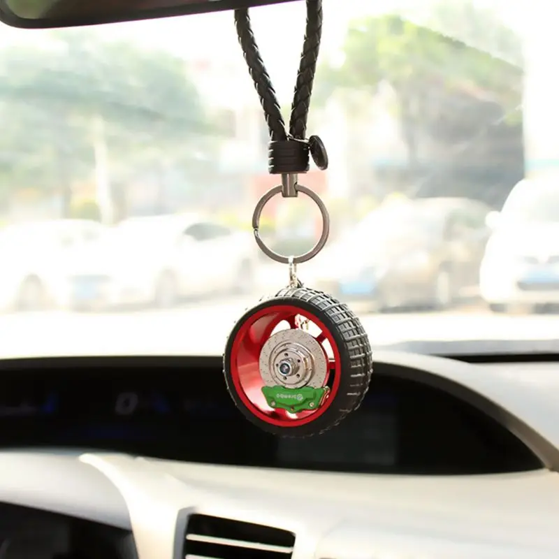 

Car Wheel Turbo Keychain Key Ring With Brake Discs Car Tire Wheel Keychain Auto Car Key Chain