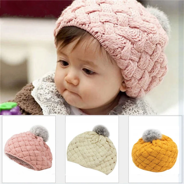 2 à 6 ans - Rose - bonnet d'hiver pour enfants de 2 à 6 ans, bonnet à deux  boules de poils pour garçons et fi