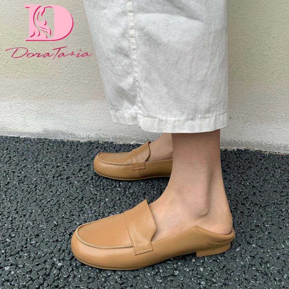 

Doratasia New Fashion Genuine Cow Leather Spring/Autumn Casual Shoes Woman Flats Slip On Comfortabloe Flats Women Shoes