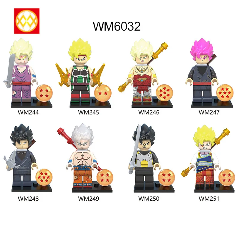 Wm6032 Dragon Ball Z серия игрушки куклы Защита от солнца развивающие вставляется строительные блоки игрушка алиэкспресс Лидер продаж