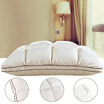 

4D Home Hotel Custom Luxury Four Seasons Goose Down Feather Pillow Exquisite Sandwich Pleat Design Double Quilt Pillow Washable