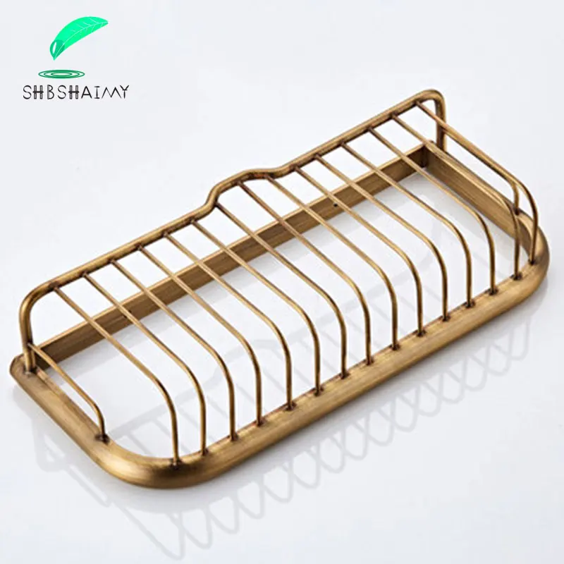Antique Brass Wall Mount Shampoo Rack Bathroom shelf Bathroom accessories