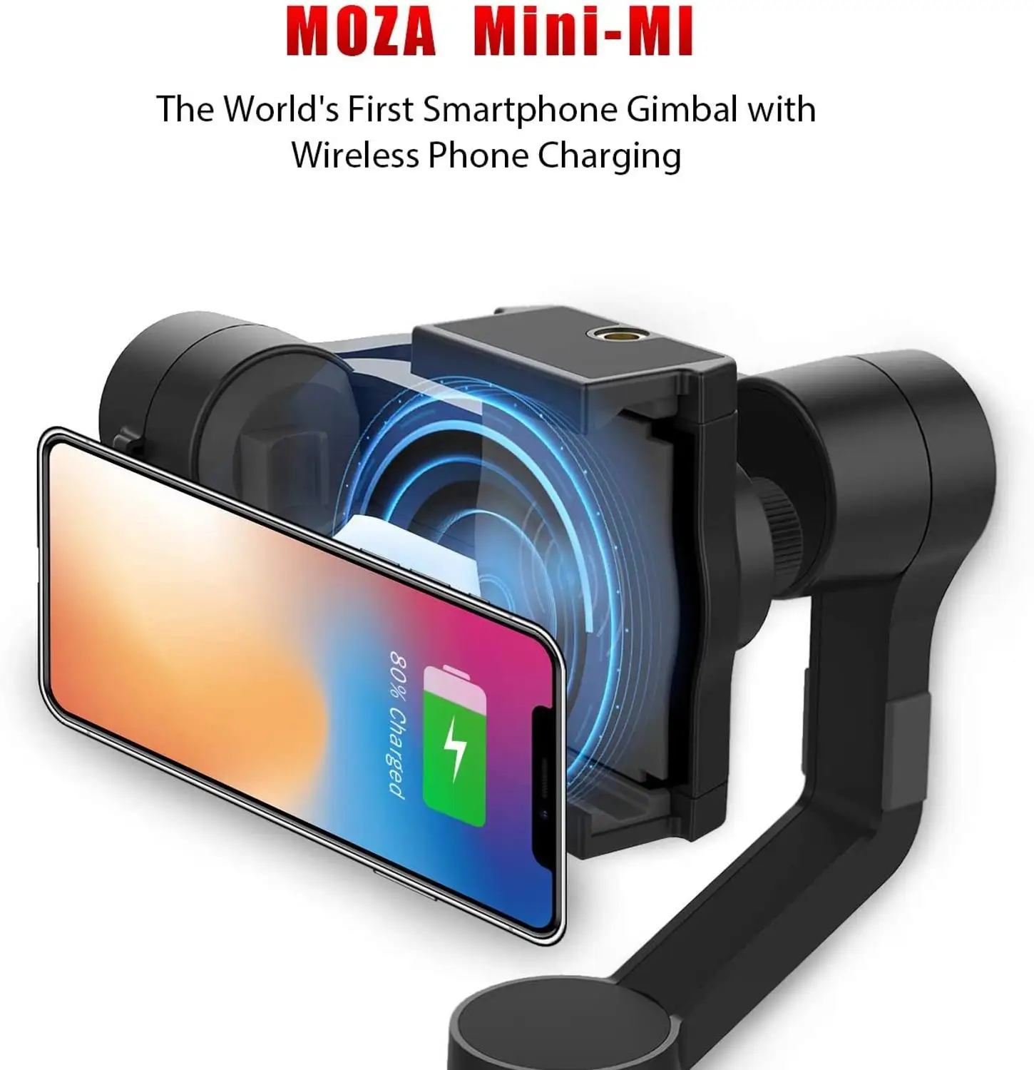 Moza Mini MI 3-Axis Smartphone Gimbal Stabilizer with Wireless Charging Multiple Subjects Detection Inception Mode Timelapse