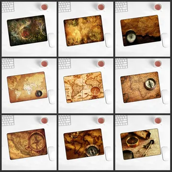 

XGZ Promotional Old World Map Game Lock Edge Mouse 220x180x2mm Pad Keyboard Desk Mat Player Laptop