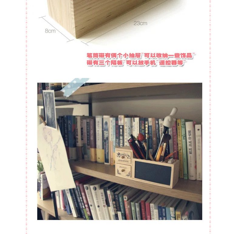 Дети Южная Корея оригинальный Деревянный милый слот ручка контейнер Творческий Многофункциональный сообщение доска офисные
