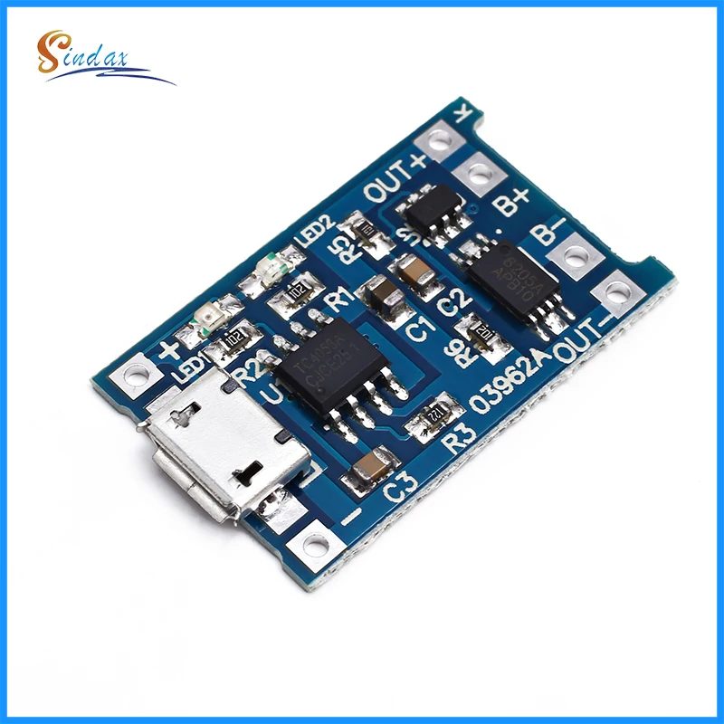 Контроллер заряда литиевой батареи 5 в 1 А защита и зарядка двухфункциональный