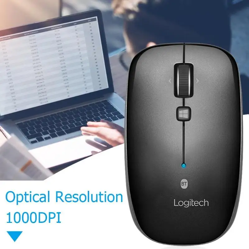 Беспроводная Bluetooth мышь logitech M557, 4 клавиши, 1000 dpi, оптические планшетные мыши, Компьютерные периферийные аксессуары