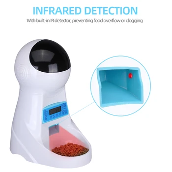 

Hot Automatic Pet Feeder Dog Cat Programmable Pet Feeder Food Dispenser with Voice Recording Remind Timer for Small Medium Dogs