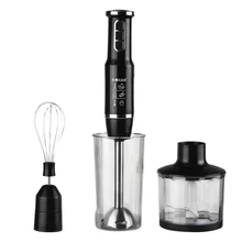 Haeger Smoothie Portable Hand Blender for Kitchen 4 in 1 Food Processor Stick with Chopper Whisk Electric Juicer Mixer Machine E