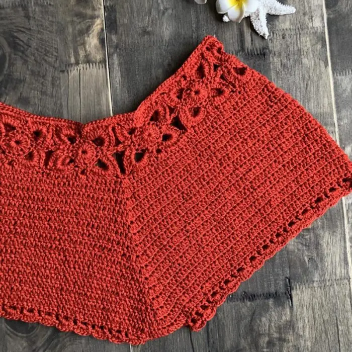 Women Hollow Shorts Knitting Slim Breathable Solid Color for Summer Beach Party JS25
