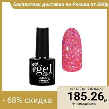 

Sparkling Brilliant Nail Gel Polish, three-phase LED / UV, 10 ml, color 008 pink