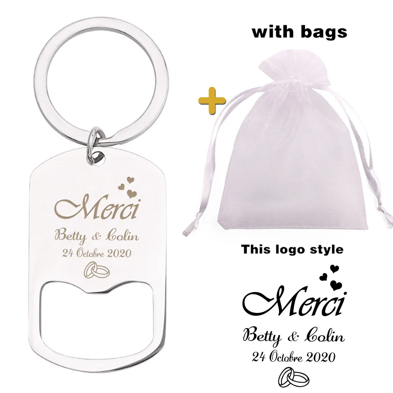 50 Portachiavi Apribottiglie A Forma Di Impronta Per Baby Shower – Bomboniere Con Sacchetti In Organza Ed Etichette - 3