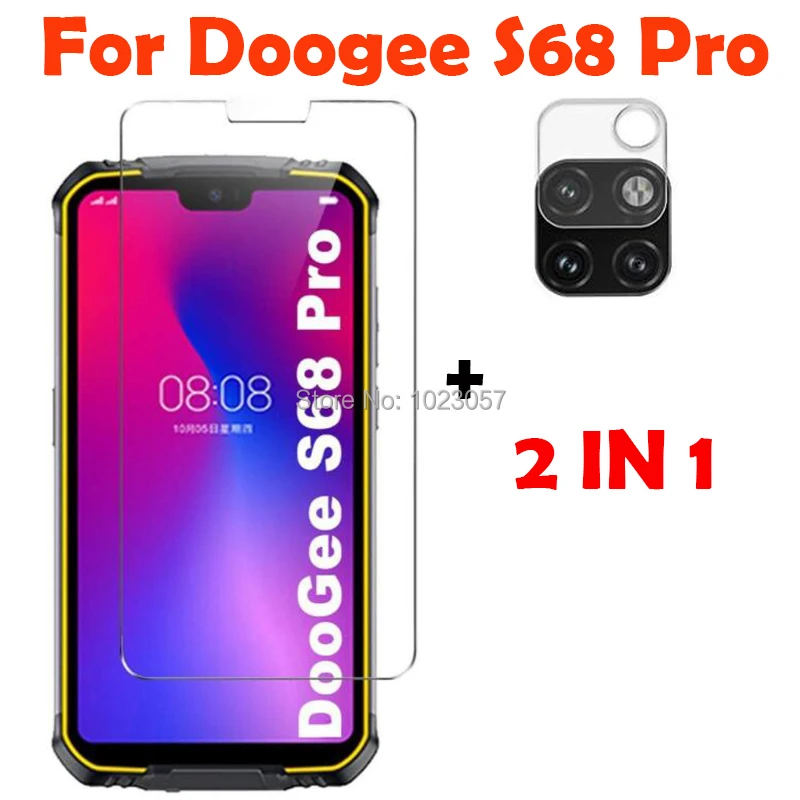 3 в 1 чехол + Камера закаленное Стекло на Doogee S68 Pro экрана мобильного телефона Для 3D