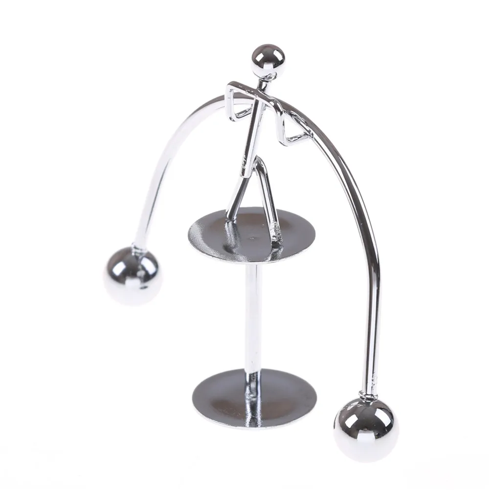 Magic Balancing Toy 7x7cm Kinetic Weightlifter Perpetual Motion Office Desk Decoration Metal Craft