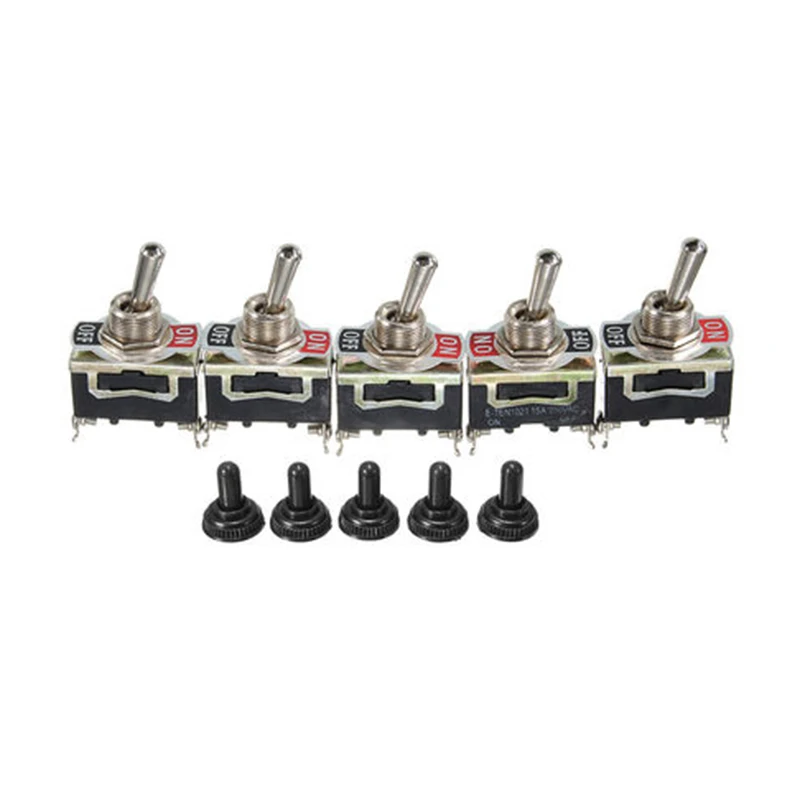 12V Миниатюрный вкл. Выкл. Маленький рычажный выключатель SPST сверхмощный щелчкового переключения ВКЛ./ВЫКЛ. С водонепроницаемой крышкой