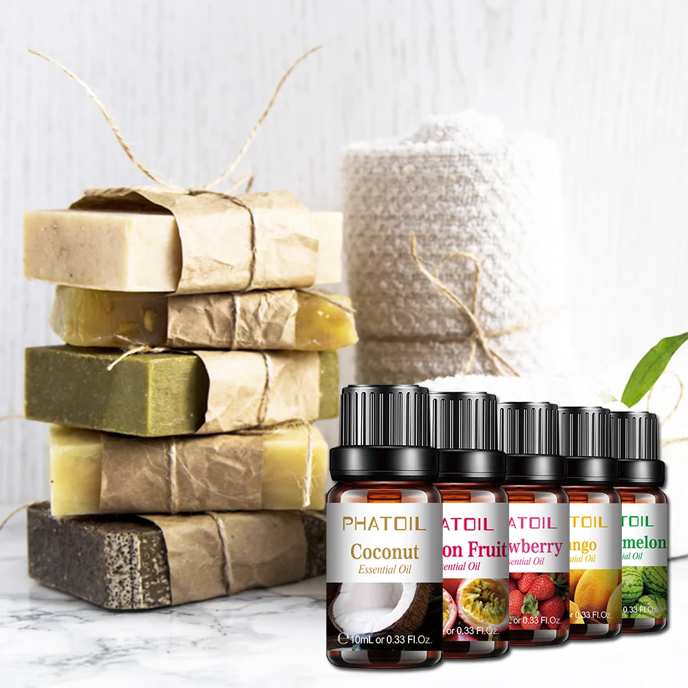 10ml Pure Fruit Fragrance Oil Diffuser Essential Oils Strawberry Mango Pineapple Coconut Flavoring Oil for Lipgloss Soap Making-2
